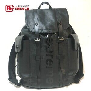 Louis Vuitton Epi Christopher Backpack Supreme Leather Black